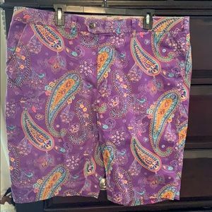 Loudmouth purple paisley golf shorts